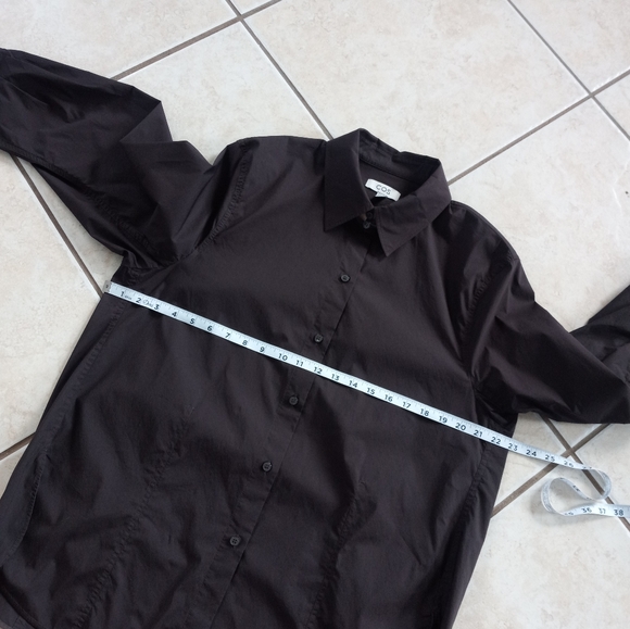 COS Chocolat Brown Oversized Poplin Button Down Shirt 12 - Picture 10 of 13